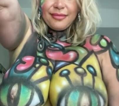 Bella Bodhi onlyfans leak – Nude Body painting