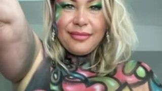 Bella Bodhi onlyfans leak – Nude Body painting