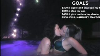 nadia amine onlyfans leaked – Lesbians kisses for money