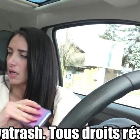 Real French Hotwife Zavatrash Sucking Strangers in Public