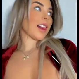 Maddie playing with her boobs