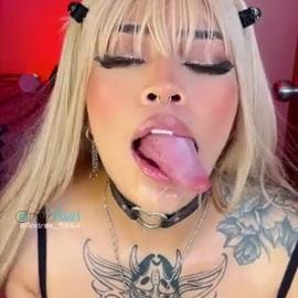 Blonde Mystic Andrea Cosplay Blowjob With Dildo
