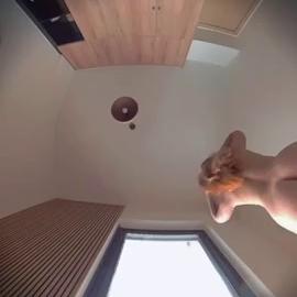 Finnish Ssanipinjaa Doing Naked Squats
