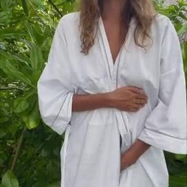 Mango Hottie Small tits Clover bathrobe