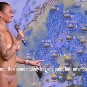 Naked Finnish Weather Girl