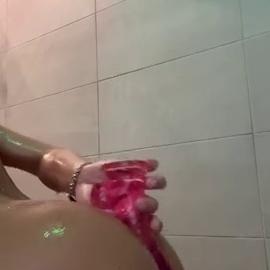 Natalie Roush Nude Showering With Big Dildo